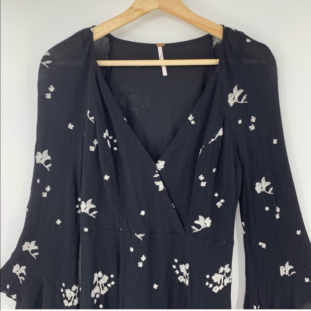 Free People Black Floral Dress XS - Picture 6 of 15
